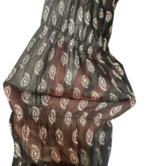 Patrons of Peace Black & White Long Sleeve Puff Sleeve Blouse Women Sz S - Picture 6 of 10